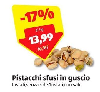 ALDI Pistacchi sfusi in guscio offerta