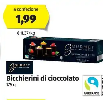 ALDI Bicchierini di cioccolato offerta