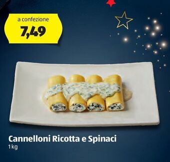ALDI Cannelloni ricotta e spinaci offerta