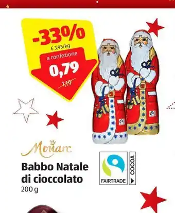 ALDI Babbo natale di cioccolato offerta
