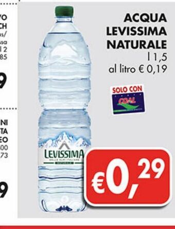 Supermercato Coal Acqua levissima naturale offerta