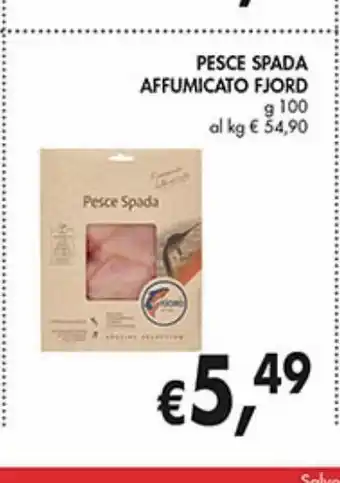 Pesce spada affumicato fjord g 100