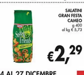 Supermercato Coal Salatini gran festa cameo g 400 offerta