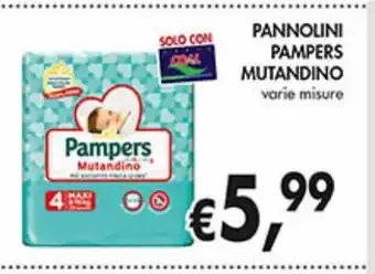 Supermercato Coal Pannolini pampers mutandino offerta