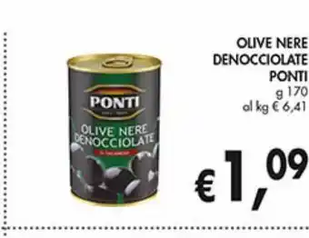 Olive nere denocciolate ponti g 170