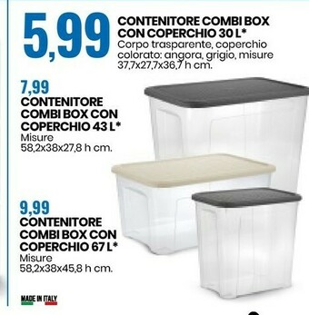 Eurospin Contenitore Combi Box Con Coperchio offerta