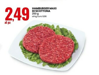 Eurospin Hamburger Maxi Di Scottona offerta