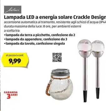 ALDI LED Lampada a energia solare Crackle Design offerta