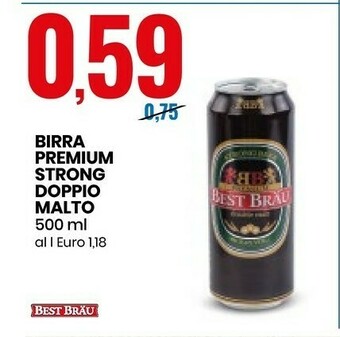 Eurospin Best Brau Birra Premium Strong Doppio Malto offerta