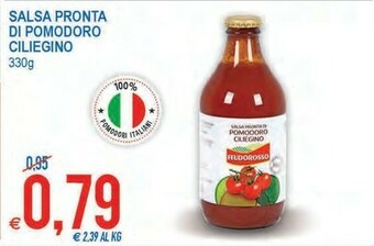 MD Discount Feudorosso Salsa Pronta Di Pomodoro Ciliegino 330 G(ml) offerta