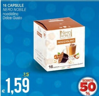 MD Discount Nerone Nero Nobile 16 Capsule Nocciolino offerta