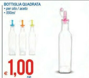 MD Discount Bottiglia Quadrata offerta