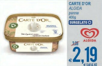 MD Discount Algida Carte D'Or Panna 400 G(ml) offerta