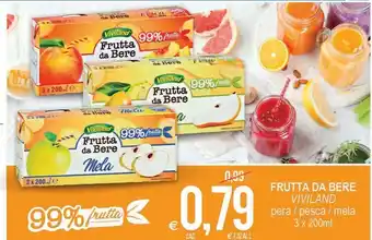 MD Discount Viviland Frutta Da Bere Pera / Pesca / Mela offerta
