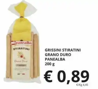 Supermercati Visotto Panealba Grissini Stiratini Grano Duro 200 g offerta