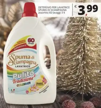 Spuma di Sciampagna Detersivo per Lavatrice 60 Lavaggi 3 lt