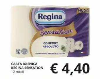 Supermercati Visotto Regina Sensation Carta Igienica 12 rotoli offerta