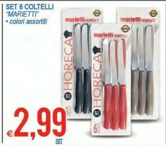 MD Discount Marietti Set 6 Coltelli offerta