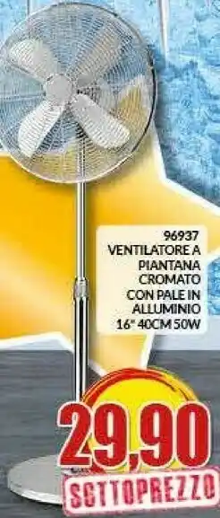 Risparmio Casa Ventilatore A Piantana Cromato Con Pale In Alluminio offerta
