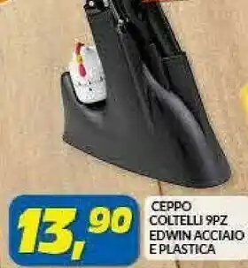 Risparmio Casa RisparmioCasa Ceppo Coltelli Edwin Acciaio E Plastica offerta