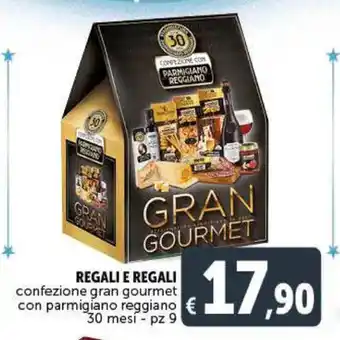 Regali e Regali confezione gran gourmet con parmigiano reggiano 30 mesi pz 9