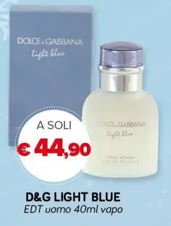 Maxi Supermercati D&G Light Blue EDT uomo 40ml vapo offerta