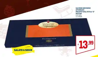Metro Sea Fish Salmone Norvegese Affumicato Preaffettato, Fetta A "D" conf. 400 g offerta