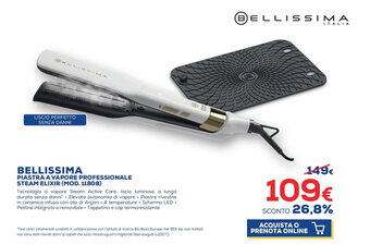 Euronics Bellissima Piastra A Vapore Professionale Steam Elixir (Mod. 11808) offerta