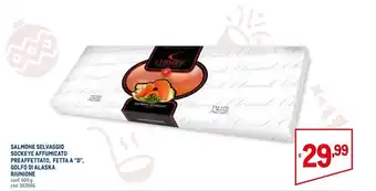 Salmone Selvaggio Sockeye Affumicato Preaffettato, Fetta A "D", Golfo di Alaska Riunione conf. 600 g