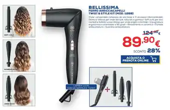 Euronics Bellissima Ferro Arricciacapelli Twist & Style Kit (Mod. 11888) offerta