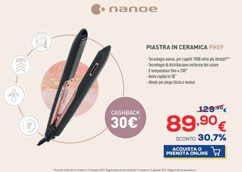 Euronics Nanoe Piastra in Ceramica PHS9 offerta