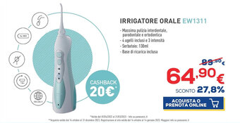 Euronics Panasonic Irrigatore Orale EW1311 offerta