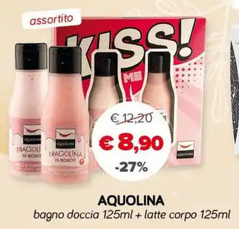 Aquolina bagno doccia 125 ml+latte corpo 125 ml