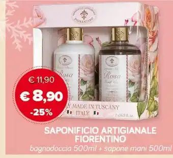Maxi Supermercati Saponificio Artigianale Fiorentino bagnadoccia 500ml + sapone mani 500ml offerta