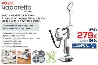 Euronics Polti Vaporetto 3 Clean offerta