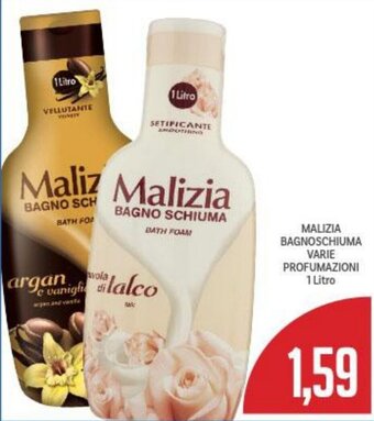 Supermercati Piccolo Malizia Bagnoschiuma varie profumazioni 1 litro offerta