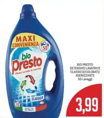 Supermercati Piccolo Bio Presto Detersivo Lavatrice Classico/Colorati/Igienizzante 50 Lavaggi offerta