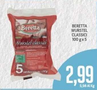 Supermercati Piccolo Beretta Wurstel Classici 100 g x 5 offerta