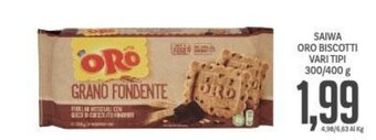 Supermercati Piccolo Saiwa Oro Biscotti vari tipi 300/400 g offerta