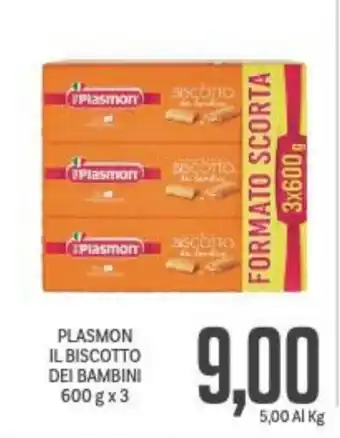 Supermercati Piccolo Plasmon Il Biscotto Dei Bambini 600 g x 3 offerta
