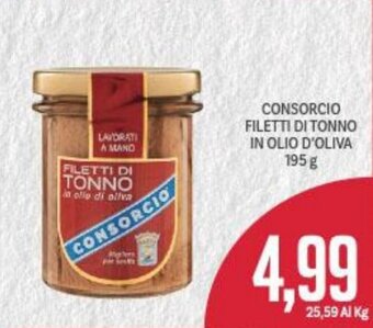 Supermercati Piccolo Consorcio Filetti di Tonno in Olio d'Oliva 195 g offerta
