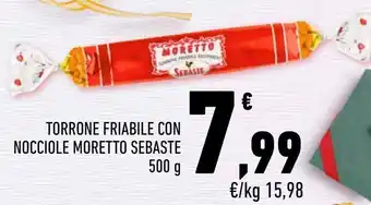 Conad Torrone friabile con nocciole moretto sebaste offerta