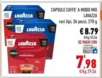 Conad Capsule caffè a modo mio lavazza offerta