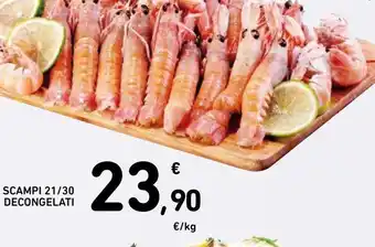 Spazio Conad Scampi 21/30 decongelati offerta