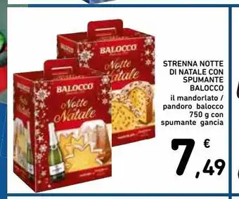 Spazio Conad Strenna notte di natale con spumante balocco offerta