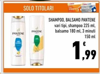 Conad Shampoo balsamo pantene offerta
