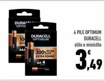Conad 4 pile optimum duracell offerta