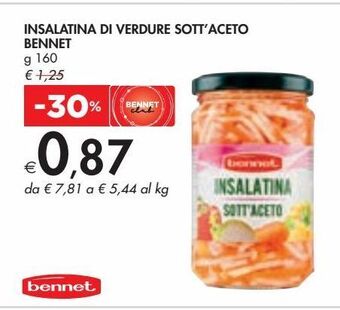 Bennet Insalatina di verdure sott'aceto bennet offerta