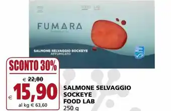 Il Gigante Salmone selvaggio sockeye food lab offerta