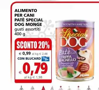 Il Gigante Alimento per cani patè special dog monge offerta